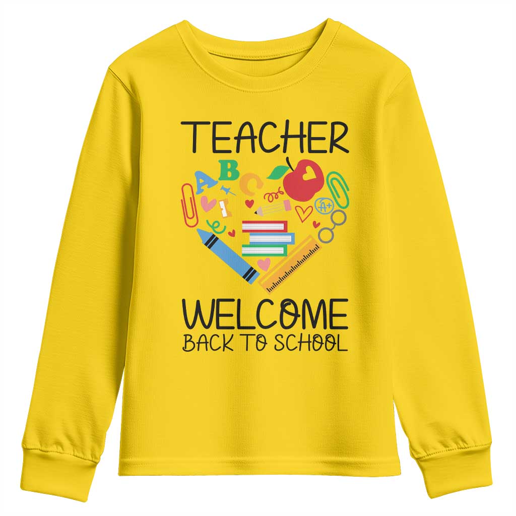 Teacher Welcome Back To School Youth Sweatshirt Cute Classroom Gift TS12 Daisy Print Your Wear