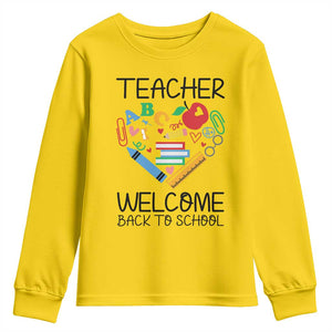 Teacher Welcome Back To School Youth Sweatshirt Cute Classroom Gift TS12 Daisy Print Your Wear
