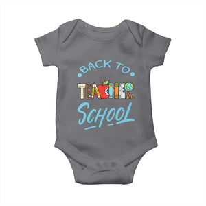Back To School Teacher Life Funny Educator Gift Baby Onesie TS12 Charcoal Print Your Wear