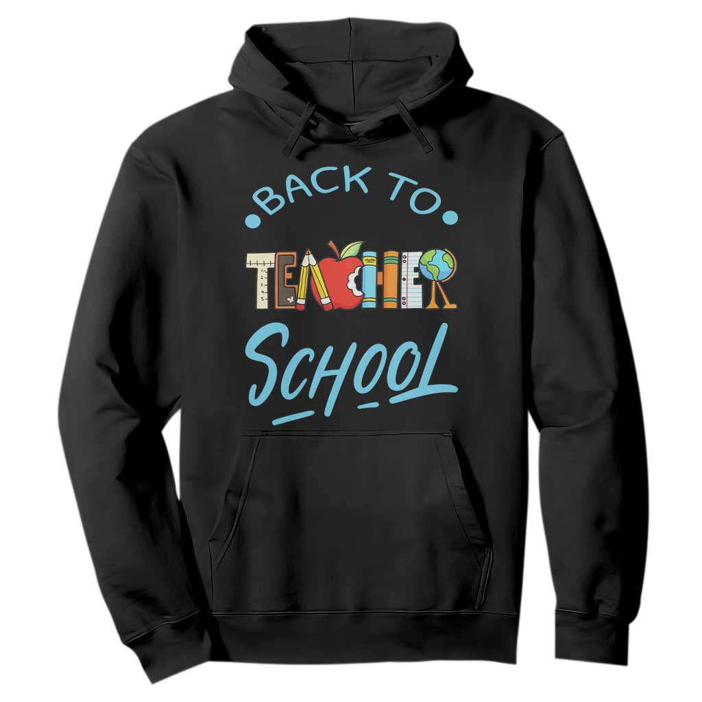 Back To School Teacher Life Funny Educator Gift Hoodie TS12 Black Print Your Wear