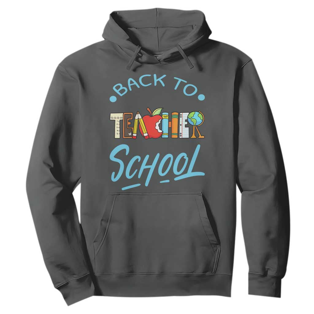 Back To School Teacher Life Funny Educator Gift Hoodie TS12 Dark Heather Print Your Wear