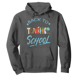 Back To School Teacher Life Funny Educator Gift Hoodie TS12 Dark Heather Print Your Wear