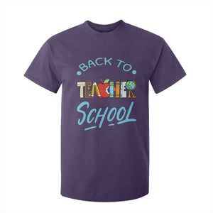 Back To School Teacher Life Funny Educator Gift T Shirt For Kid TS12 Purple Print Your Wear