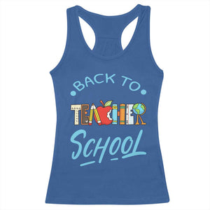 Back To School Teacher Life Funny Educator Gift Racerback Tank Top TS12 Royal Blue Print Your Wear