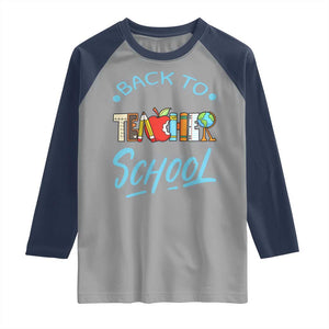 Back To School Teacher Life Funny Educator Gift Raglan Shirt TS12 Sport Gray Navy Print Your Wear