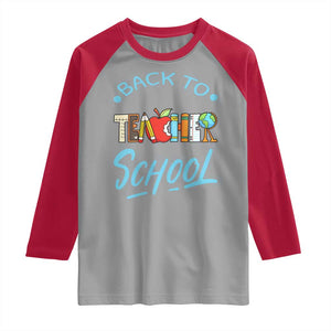 Back To School Teacher Life Funny Educator Gift Raglan Shirt TS12 Sport Gray Red Print Your Wear