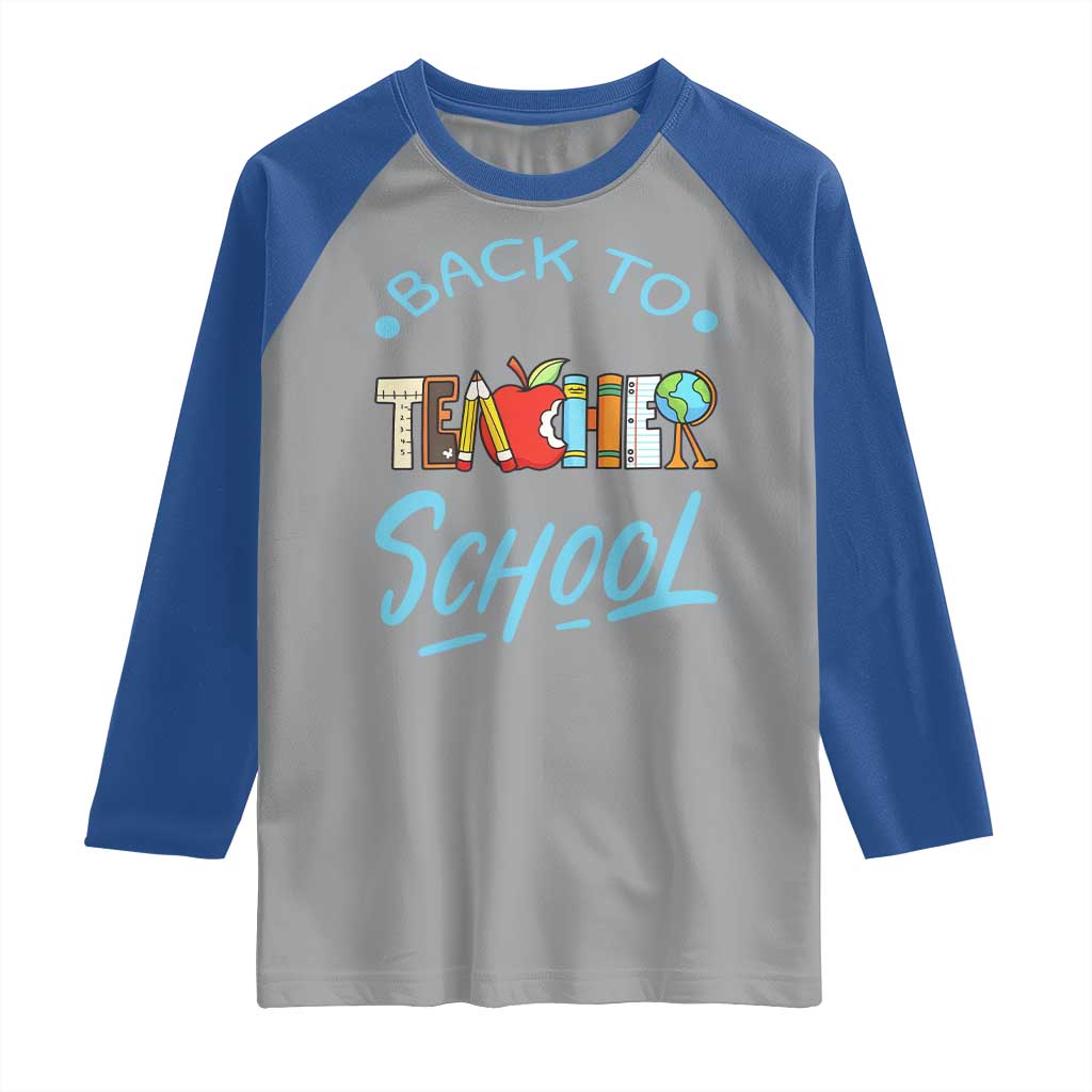 Back To School Teacher Life Funny Educator Gift Raglan Shirt TS12 Sport Gray Royal Print Your Wear