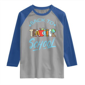 Back To School Teacher Life Funny Educator Gift Raglan Shirt TS12 Sport Gray Royal Print Your Wear