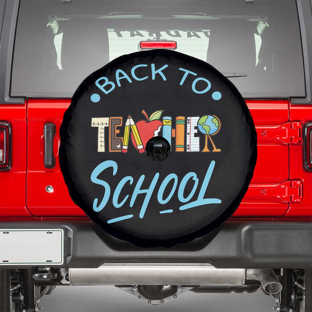 Back To School Teacher Life Funny Educator Gift Spare Tire Cover TS12 Black Print Your Wear
