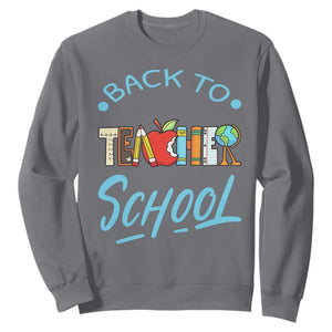 Back To School Teacher Life Funny Educator Gift Sweatshirt TS12 Charcoal Print Your Wear