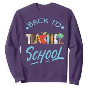 Back To School Teacher Life Funny Educator Gift Sweatshirt TS12 Purple Print Your Wear