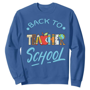 Back To School Teacher Life Funny Educator Gift Sweatshirt TS12 Royal Blue Print Your Wear