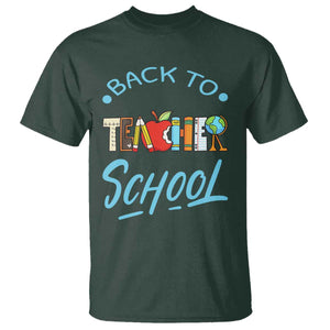 Back To School Teacher Life Funny Educator Gift T Shirt TS12 Dark Forest Green Print Your Wear