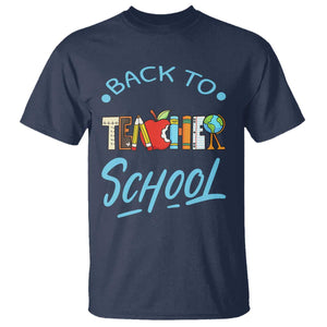 Back To School Teacher Life Funny Educator Gift T Shirt TS12 Navy Print Your Wear