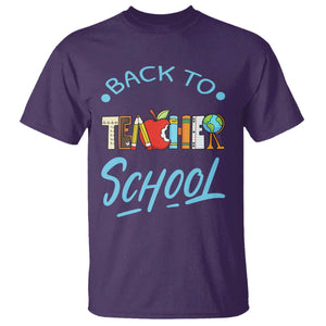 Back To School Teacher Life Funny Educator Gift T Shirt TS12 Purple Print Your Wear