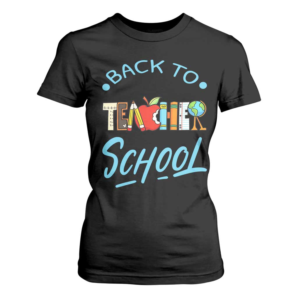 Back To School Teacher Life Funny Educator Gift T Shirt For Women TS12 Black Print Your Wear