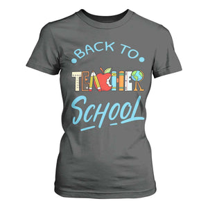 Back To School Teacher Life Funny Educator Gift T Shirt For Women TS12 Dark Heather Print Your Wear