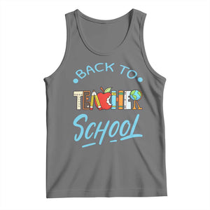 Back To School Teacher Life Funny Educator Gift Tank Top TS12 Black Heather Print Your Wear