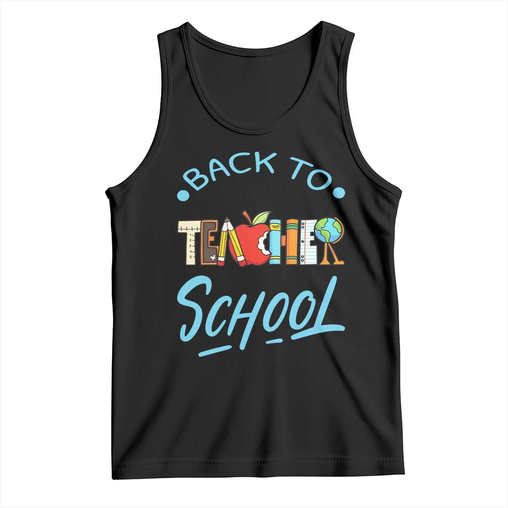 Back To School Teacher Life Funny Educator Gift Tank Top TS12 Black Print Your Wear
