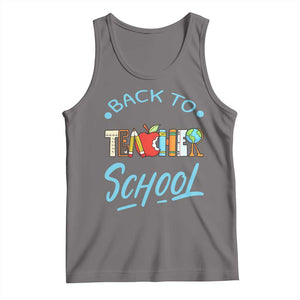 Back To School Teacher Life Funny Educator Gift Tank Top TS12 Deep Heather Print Your Wear