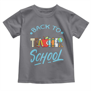 Back To School Teacher Life Funny Educator Gift Toddler T Shirt TS12 Charcoal Print Your Wear