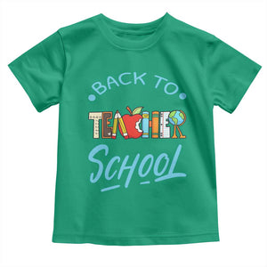 Back To School Teacher Life Funny Educator Gift Toddler T Shirt TS12 Irish Green Print Your Wear