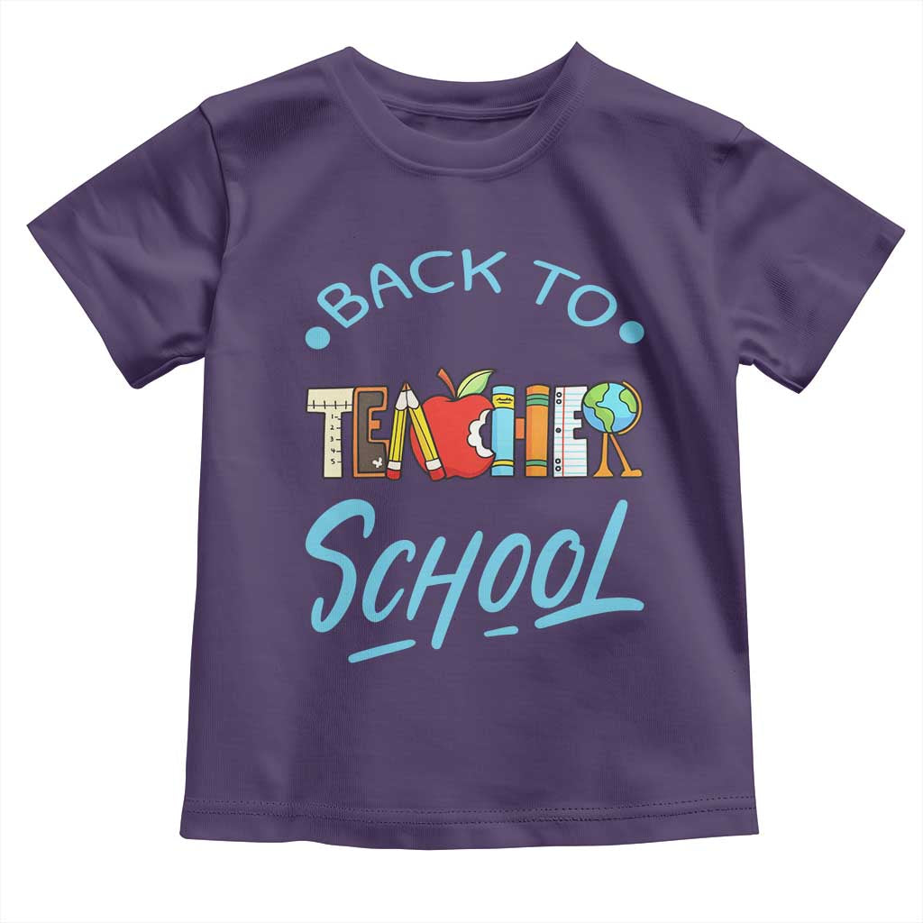Back To School Teacher Life Funny Educator Gift Toddler T Shirt TS12 Purple Print Your Wear