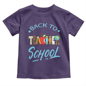Back To School Teacher Life Funny Educator Gift Toddler T Shirt TS12 Purple Print Your Wear