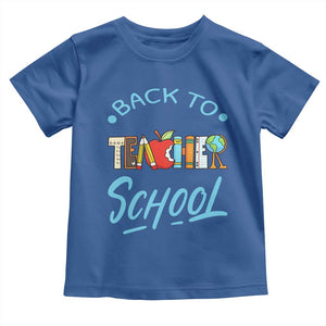 Back To School Teacher Life Funny Educator Gift Toddler T Shirt TS12 Royal Blue Print Your Wear