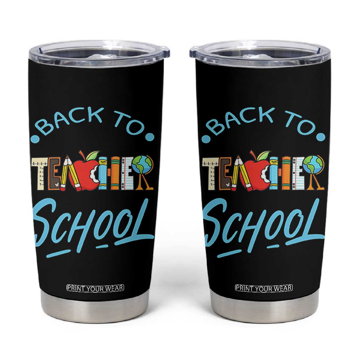 Back To School Teacher Life Funny Educator Gift Tumbler Cup TS12 Black Print Your Wear