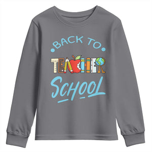 Back To School Teacher Life Funny Educator Gift Youth Sweatshirt TS12 Charcoal Print Your Wear
