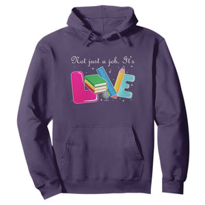 Inspirational Teacher Hoodie Not Just A Job Its Love TS12 Purple Print Your Wear