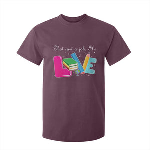 Inspirational Teacher T Shirt For Kid Not Just A Job Its Love TS12 Maroon Print Your Wear