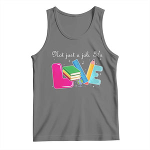 Inspirational Teacher Tank Top Not Just A Job Its Love TS12 Black Heather Print Your Wear