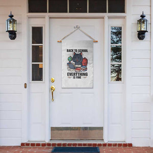 Funny Black Cat Garden Flag Back To School Everything Is Fine TS12 Print Your Wear