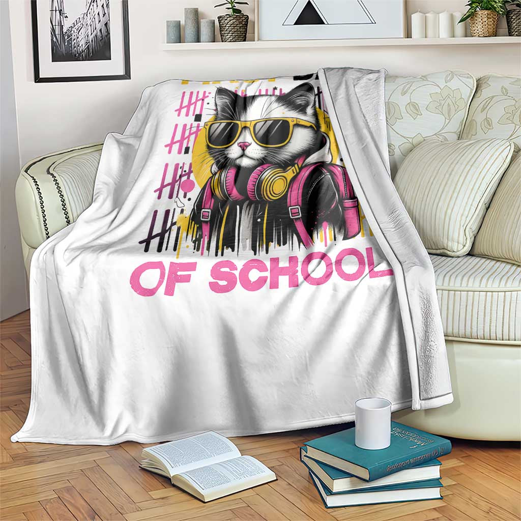 Funny Cat First Day Of School Throw Blanket Back To School Gift For Kids TS12 Print Your Wear