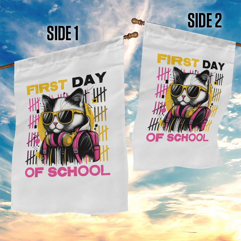 Funny Cat First Day Of School Garden Flag Back To School Gift For Kids TS12 Print Your Wear