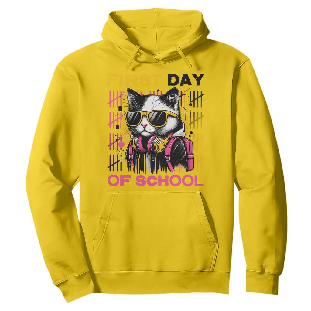 Funny Cat First Day Of School Hoodie Back To School Gift For Kids TS12 Daisy Print Your Wear
