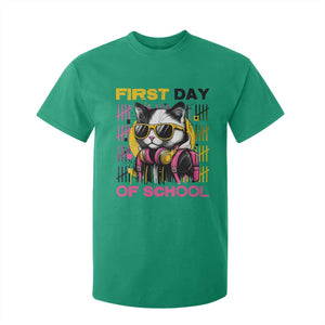 Funny Cat First Day Of School T Shirt For Kid Back To School Gift For Kids TS12 Irish Green Print Your Wear