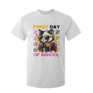 Funny Cat First Day Of School T Shirt For Kid Back To School Gift For Kids TS12 White Print Your Wear
