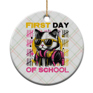 Funny Cat First Day Of School Ceramic Ornament Back To School Gift For Kids TS12 1pc Christmas Plaid Print Your Wear