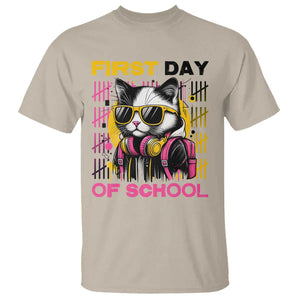 Funny Cat First Day Of School T Shirt Back To School Gift For Kids TS12 Sand Print Your Wear