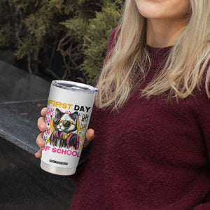Funny Cat First Day Of School Tumbler Cup Back To School Gift For Kids TS12 Print Your Wear
