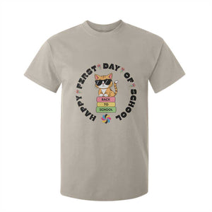 Cat Happy First Day Of School T Shirt For Kid Back To School Gift For Kids TS12 Sand Print Your Wear
