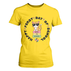 Cat Happy First Day Of School T Shirt For Women Back To School Gift For Kids TS12 Daisy Print Your Wear