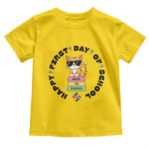 Cat Happy First Day Of School Toddler T Shirt Back To School Gift For Kids TS12 Daisy Print Your Wear