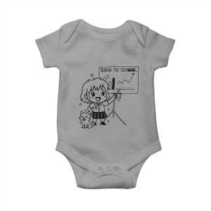 Back To school Baby Onesie Funny Teacher Teaching Cat Lover Gift TS12 Sport Gray Print Your Wear
