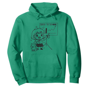 Back To school Hoodie Funny Teacher Teaching Cat Lover Gift TS12 Irish Green Print Your Wear