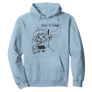 Back To school Hoodie Funny Teacher Teaching Cat Lover Gift TS12 Light Blue Print Your Wear