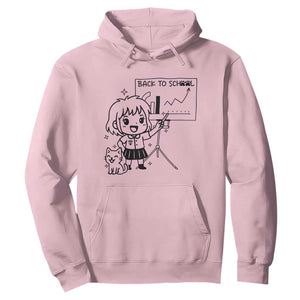Back To school Hoodie Funny Teacher Teaching Cat Lover Gift TS12 Light Pink Print Your Wear